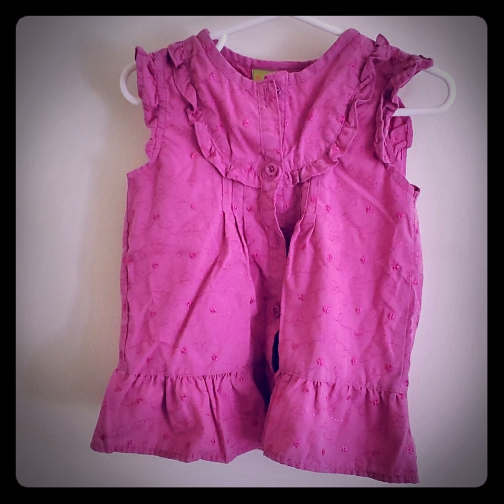 Girls pink floral top